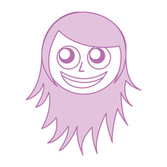 cute little girl character vector illustration design