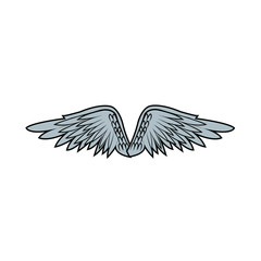 graffiti angel wings. feathers doodle style vector illustration