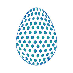 easter eggs with circles shapes over white background. colorful design. vector illustration