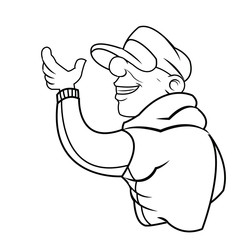 cool cartoon graffiti guy with cap image vector illustration,