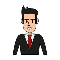 Cartoon man profile icon vector illustration graphic design