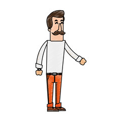 sketch man profile icon vector illustration graphic design