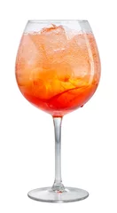 Zelfklevend Fotobehang glas aperol spritz cocktail © Mara Zemgaliete