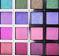 multicolored eye shadows