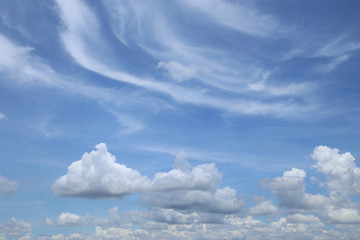 Blue sky and White cloud.