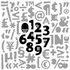 Geometrical glyphs and numbers