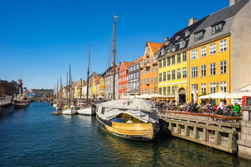 Obraz premium View of Nyhavn in Copenhagen city, Denmark