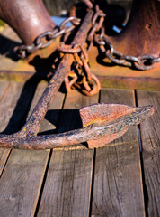 Old rusted anchor