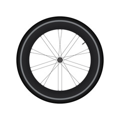 High Rim Wheel Road Bike vector
