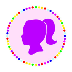 Silhouette girl color1