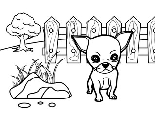 dog cartoon Coloring book vector
