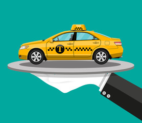 Obraz premium Taxi service concept
