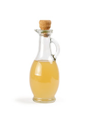 Decanter with apple vinegar isolated