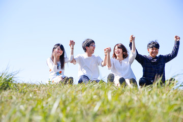 japanese young  member outdoor green