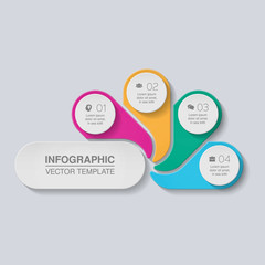 Vectro infographic template for diagram, graph, presentation, chart, business concept with 4 options.