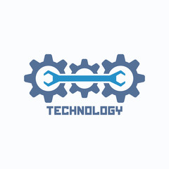 Repair auto service icon. Technology logo.