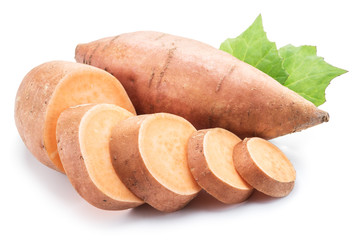Sweet potato. Isolated on a white background.