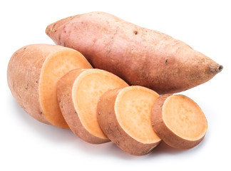 Sweet potato. Isolated on a white background.
