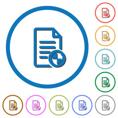 Document protect icons with shadows and outlines