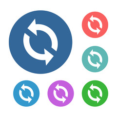 Set of color arrow icons. Abstract vector arrows.