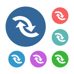 Set of color arrow icons. Abstract vector arrows.