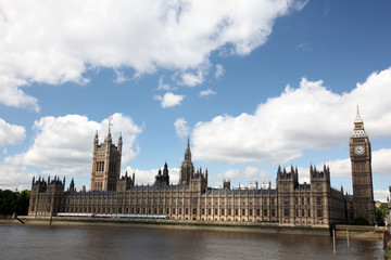 Fototapeta na wymiar Big Ben and the House of Parliament, London, UK