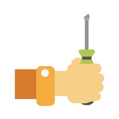 Hand with screwdriver