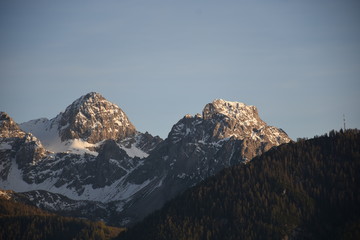 Lienzer Dolomiten, Hochstein, Abenddämmerung, Abendrot, Alpenglühen, Spitzkofel, Große Sandspitze