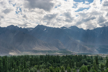 Fototapeta premium Landscape of Skardu village in summer, Gilgit Baltistan, Pakistan