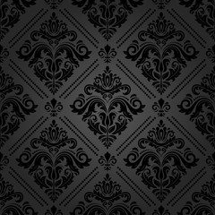 Seamless classic dark pattern. Traditional orient ornament. Classic vintage background