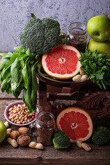 Vegetables, fruits, seeds  and nuts