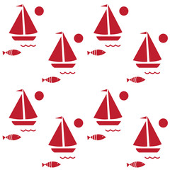 seamless boat pattern background