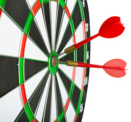dartboard with darts