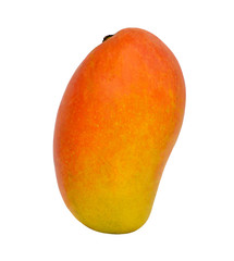 Colorful Mango on White Isolated Background Full View