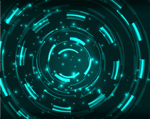 Neon circles abstract background