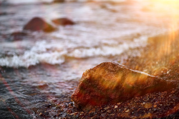 Waves from the evening surf