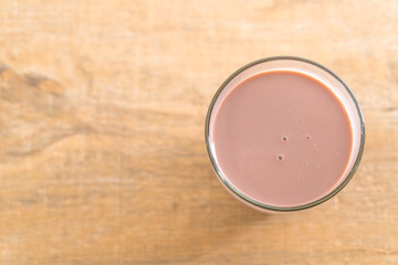 glass of chocolate milk