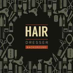 Hair Dresser Background Vector Illustration
