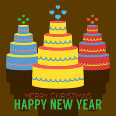 2016 New Year Card Vector Illustration