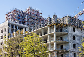 construction of a multi-storey residential building