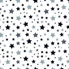 Star seamless pattern. Star background. Chaotic elements. Abstract geometric shape texture. Effect of sky. Design template for wallpaper,wrapping, textile. Vector Illustration
