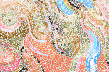 Colorful glass mosaic art and abstract wall background