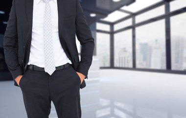 Part of businessman in his office