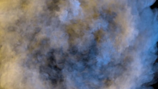 Smoke twists and blows on camera (with alpha channel). Good effect for ids, logotypes, packshots. Ready for compositing, separated on pure black background.