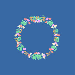 Floral wreath vector illustration