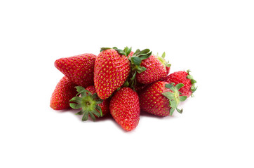 Strawberries isolated over white background