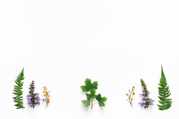 Floral Arrngement On White Background