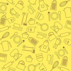 Cooking Tools And Utensil Background Vector Illustration