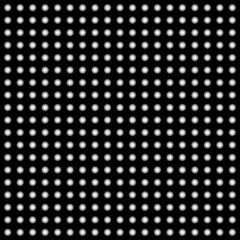 Seamless white polka dot pattern over black