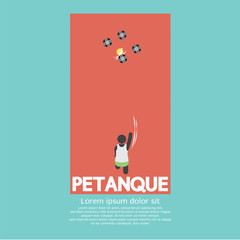 Top View Of Petanque Playing Vector Illustration